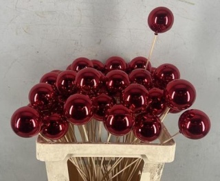 Stick Ball C. Ø6 Red Shiny 60cm - D