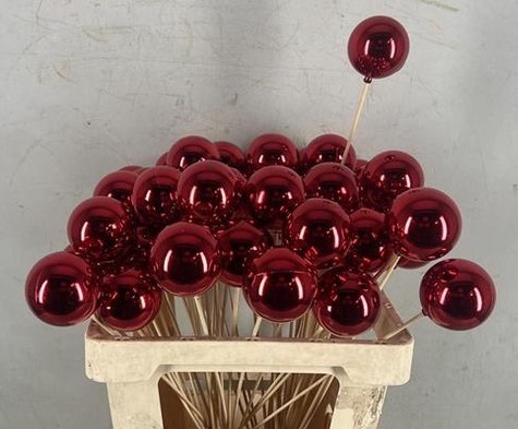 Stick Ball C. Ø6 Red Shiny 60cm - D